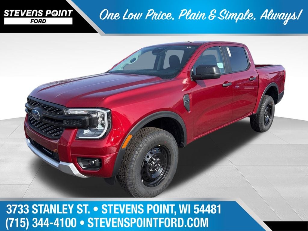 2026 Ford Ranger XL in Ruby Red Metallic — front three-quarter view