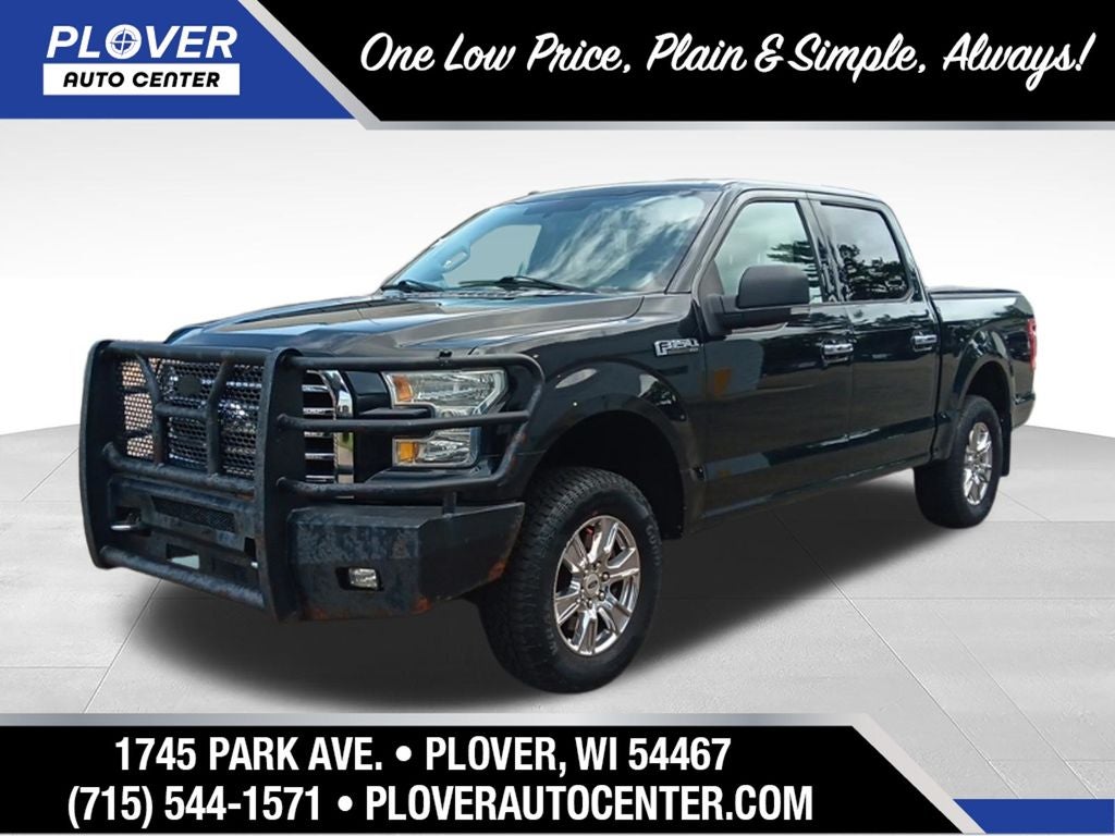 2015 Ford F-150 XLT in Tuxedo Black Metallic — front three-quarter view