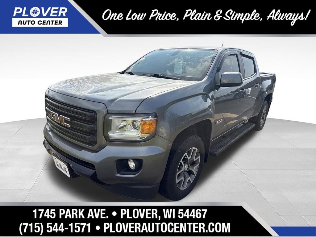 2019 GMC Canyon All Terrain in Satin Steel Metallic — front three-quarter view
