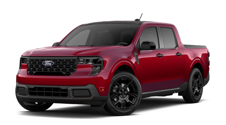 2026 Ford Maverick XLT in Ruby Red Metallic — front three-quarter view