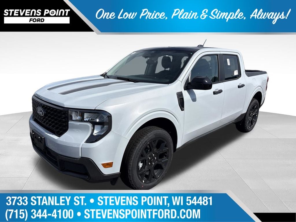 2026 Ford Maverick XLT in White Metallic — front three-quarter view