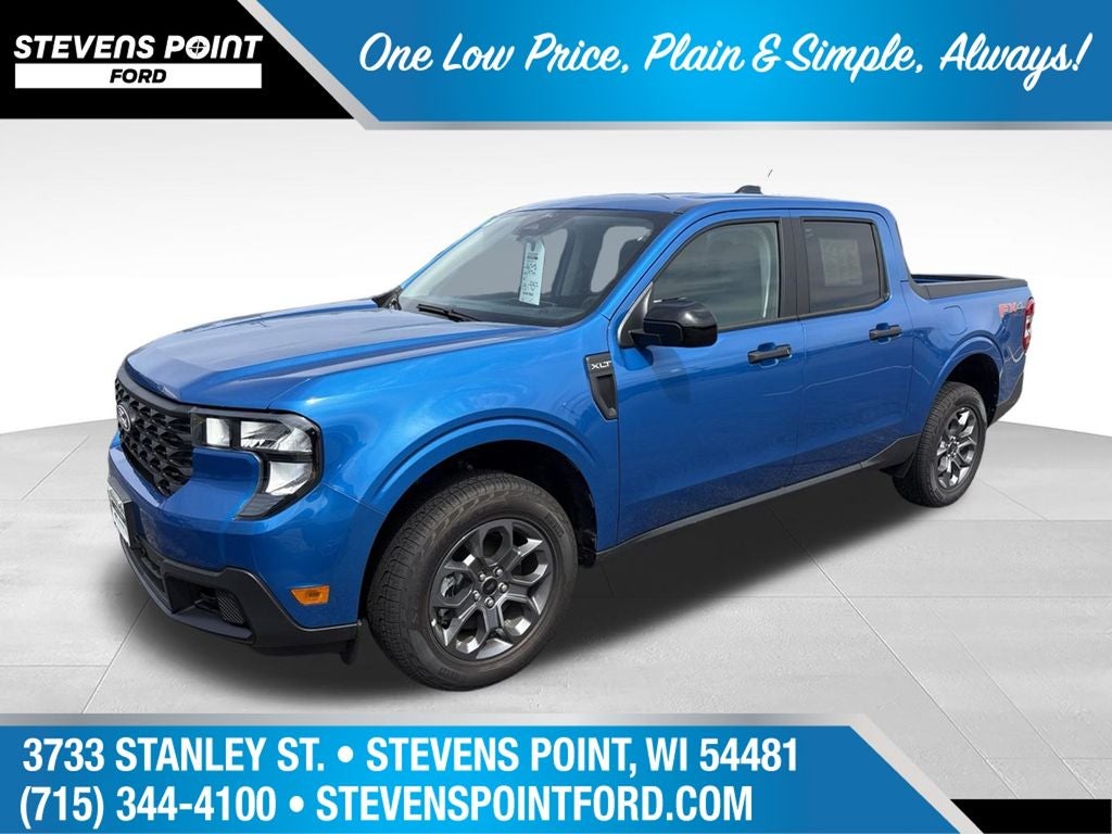 2026 Ford Maverick XLT in Blue — front three-quarter view