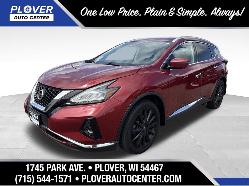 2020 Nissan Murano SL in Cayenne Red Metallic — front three-quarter view